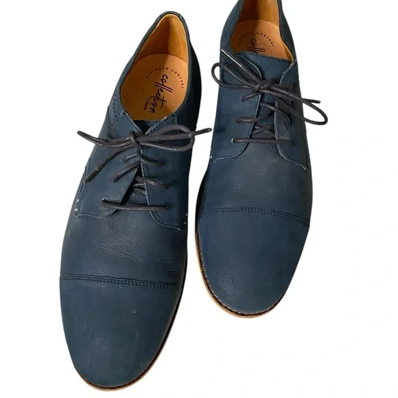 NWT Clark’s navy nubuck leather Men\'s Oxford Shoes CLARKS MONAHAN PLAIN TOE LACE OXFORD NAVY NUBUCK - MENS  main image 3